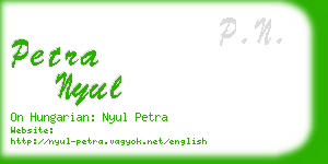 petra nyul business card